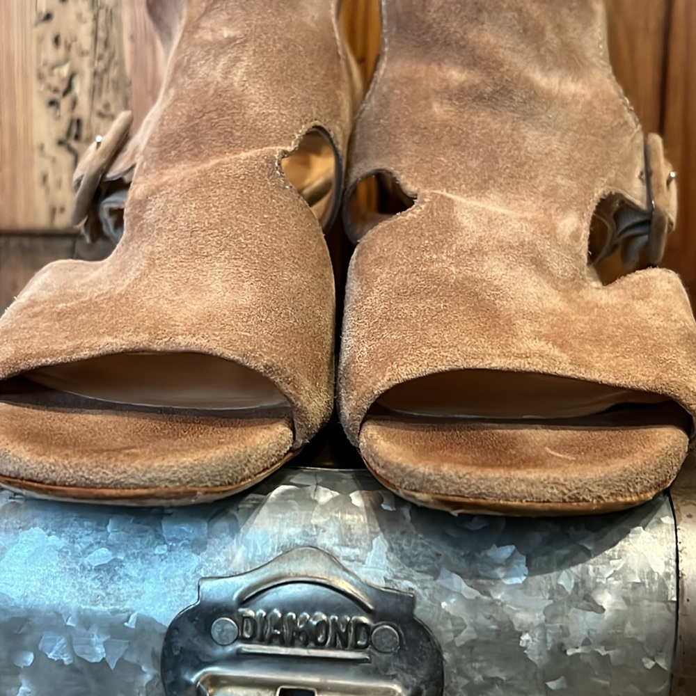 Rag & Bone Open Toe Suede Sandal Bootie With Buck… - image 7